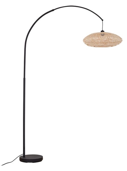Podne Lampa Lindby, Solvian, Crno, Dnevna soba, Metal, Moderan