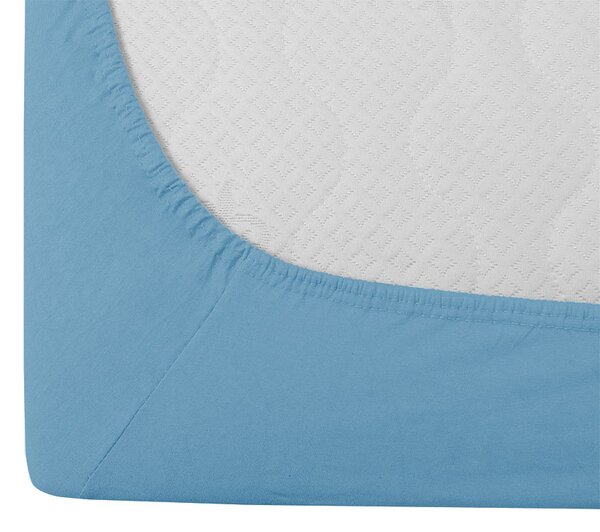 Jersey plahta svijetlo plava 90 x 200 cm
