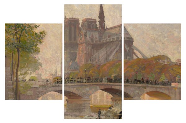 Slika - Robert William Vonnoh, Notre Dame de Paris, reprodukcije (90x60 cm)