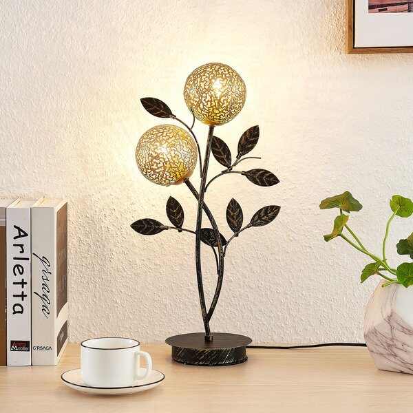 Stolne Lampa Lucande, Evory, Crno, Dnevna soba, Metal, Firentinski