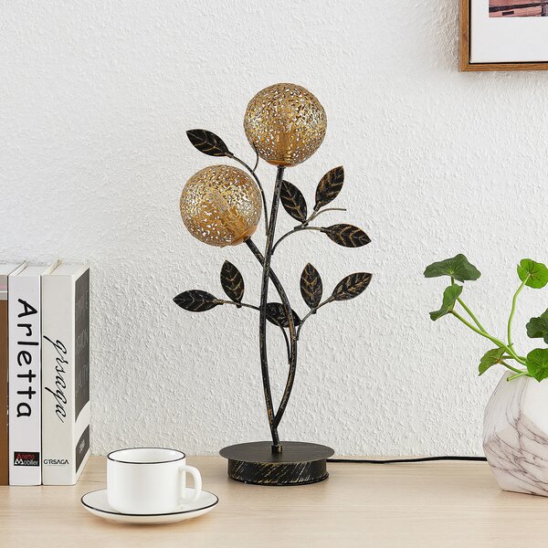 Stolne Lampa Lucande, Evory, Crno, Dnevna soba, Metal, Firentinski