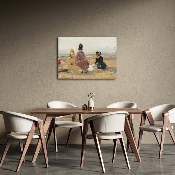 Slika - Eugène Boudin, On the Beach, Trouville, reprodukcije (70x50 cm)