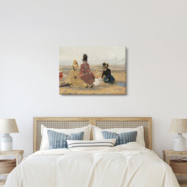 Slika - Eugène Boudin, On the Beach, Trouville, reprodukcije (70x50 cm)