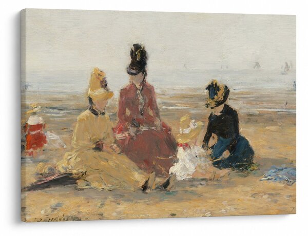 Slika - Eugène Boudin, On the Beach, Trouville, reprodukcije (70x50 cm)