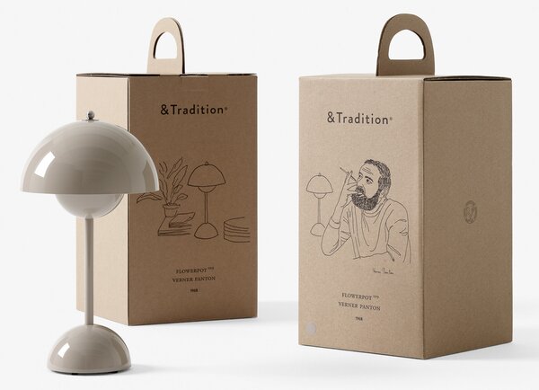 Stolne Lampa &Tradition, Flowerpot VP9, prigušiv, Sivo, Dnevna soba, Plastika, Dizajn