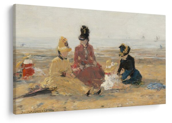 Slika - Eugène Boudin, On the Beach, Trouville, reprodukcije (90x60 cm)
