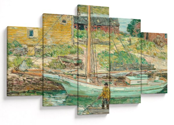 Slika - Childe Hassam, Oyster Sloop, Cos Cob, reprodukcije (150x105 cm)