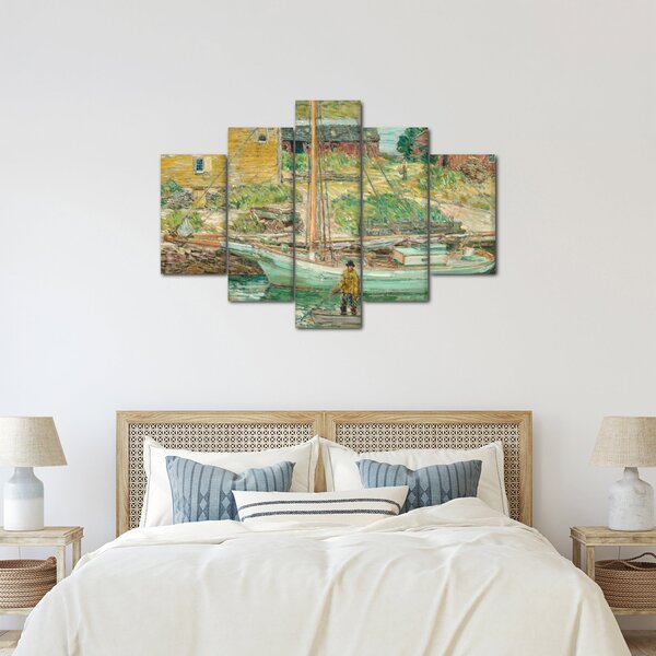 Slika - Childe Hassam, Oyster Sloop, Cos Cob, reprodukcije (150x105 cm)