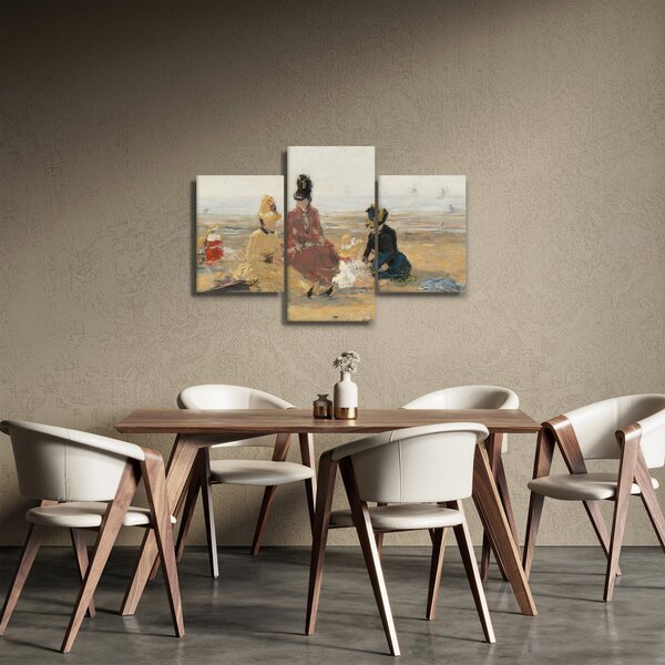 Slika - Eugène Boudin, On the Beach, Trouville, reprodukcije (90x60 cm)