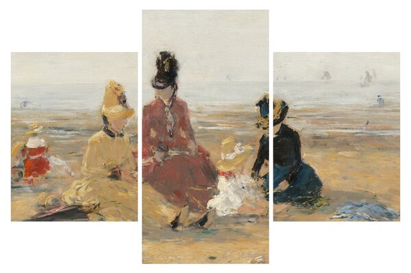 Slika - Eugène Boudin, On the Beach, Trouville, reprodukcije (90x60 cm)