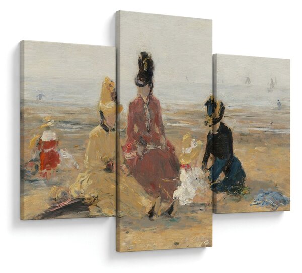 Slika - Eugène Boudin, On the Beach, Trouville, reprodukcije (90x60 cm)