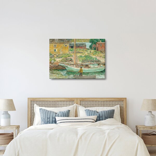 Slika - Childe Hassam, Oyster Sloop, Cos Cob, reprodukcije (70x50 cm)