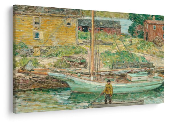 Slika - Childe Hassam, Oyster Sloop, Cos Cob, reprodukcije (90x60 cm)