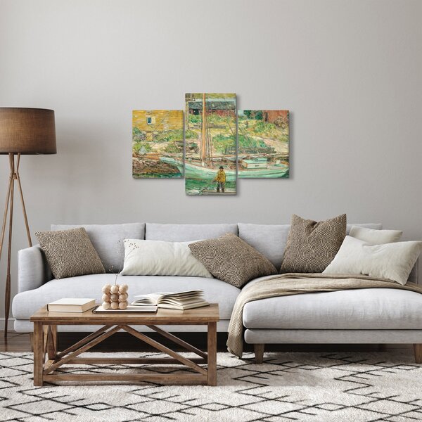 Slika - Childe Hassam, Oyster Sloop, Cos Cob, reprodukcije (90x60 cm)