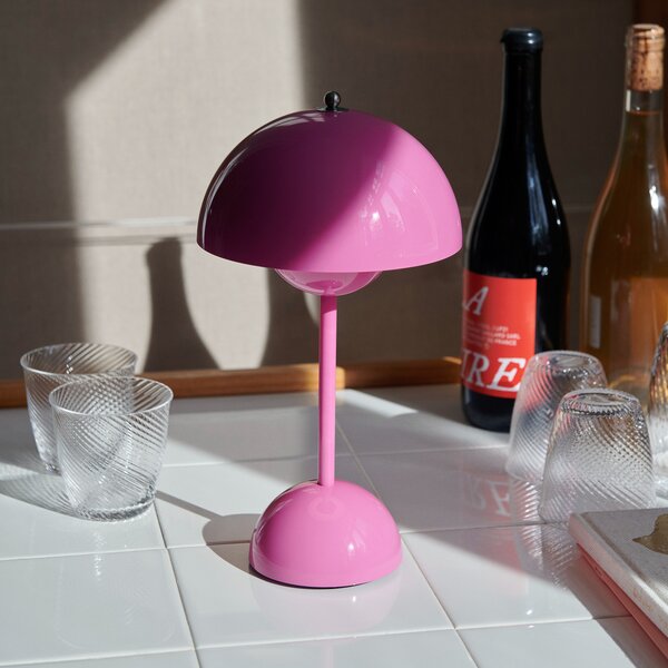 Stolne Lampa &Tradition, Flowerpot VP9, prigušiv, Ružičasta ruža, Dnevna soba, Plastika, Dizajn
