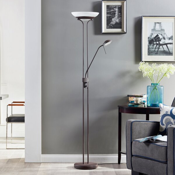 Podne Lampa Lindby, Yveta, prigušiv, Smeđa / hrđa, Dnevna soba, Metal, Seoska kuća / rustikalni