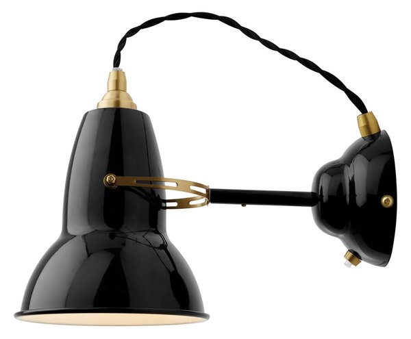 Zidne Svjetiljka Anglepoise, Original 1227 Brass, prigušiv, Crno, Dnevna soba, Metal, Industrijski dizajn