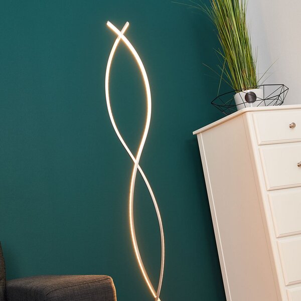 Podne Lampa Lindby, Bobi, Metalik, Dnevna soba, Aluminij, Moderan