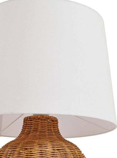 Stolne Lampa Lindby, Lirenda, Drvo, Dnevna soba, Tkanina / tekstil, Boho