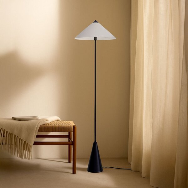 Podne Lampa Lindby, Norvik, Crno, Dnevna soba, Metal, Moderan