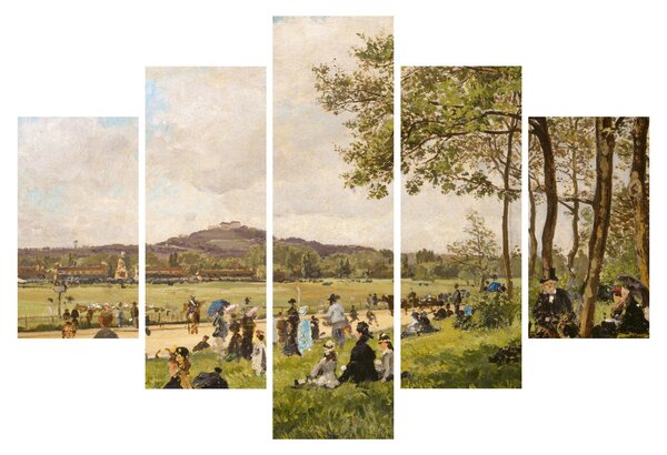Slika - French 19th Century, Race Course at Longchamps, reprodukcije (150x105 cm)