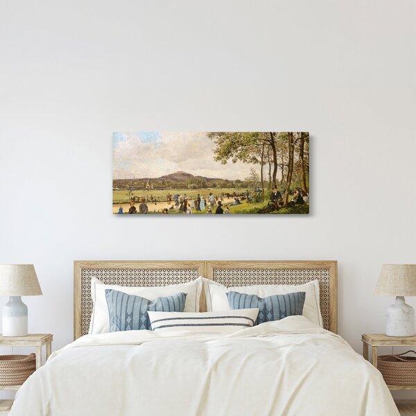 Slika - French 19th Century, Race Course at Longchamps, reprodukcije (120x50 cm)
