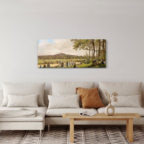 Slika - French 19th Century, Race Course at Longchamps, reprodukcije (120x50 cm)