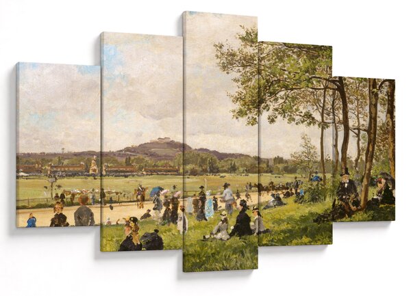 Slika - French 19th Century, Race Course at Longchamps, reprodukcije (150x105 cm)