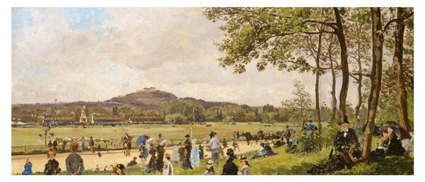 Slika - French 19th Century, Race Course at Longchamps, reprodukcije (120x50 cm)