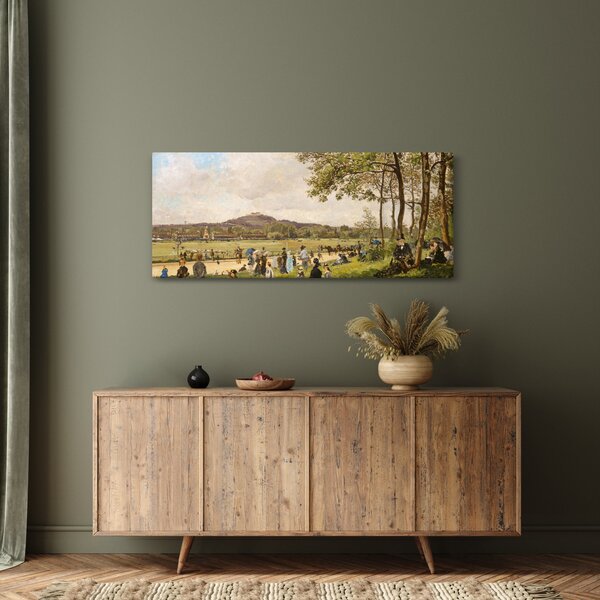 Slika - French 19th Century, Race Course at Longchamps, reprodukcije (120x50 cm)