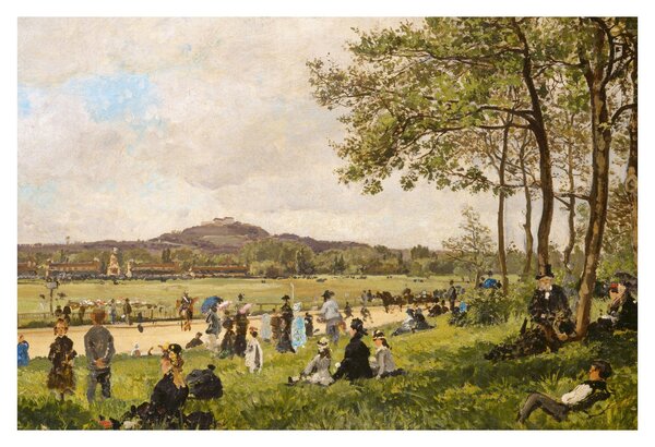 Slika - French 19th Century, Race Course at Longchamps, reprodukcije (90x60 cm)