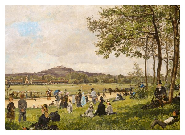 Slika - French 19th Century, Race Course at Longchamps, reprodukcije (70x50 cm)