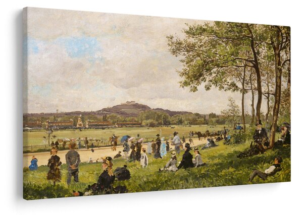 Slika - French 19th Century, Race Course at Longchamps, reprodukcije (90x60 cm)