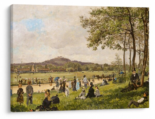 Slika - French 19th Century, Race Course at Longchamps, reprodukcije (70x50 cm)