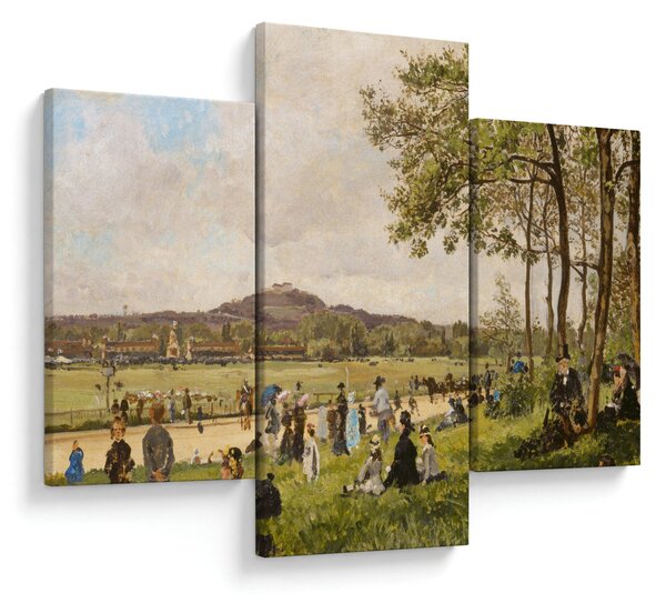 Slika - French 19th Century, Race Course at Longchamps, reprodukcije (90x60 cm)