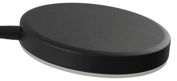 Podne Lampa Lindby, Elvyn, prigušiv, Crno, Dnevna soba, Metal, Moderan