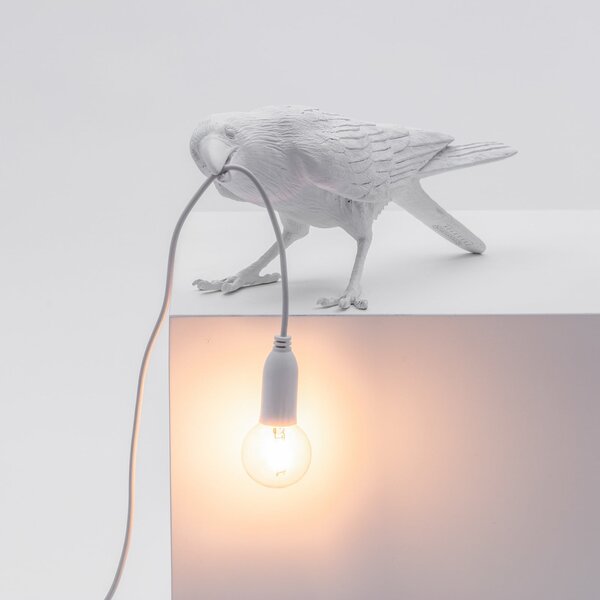 Stolne Lampa SELETTI, Bird Lamp, Bijela, Dnevna soba, Plastika, Dizajn