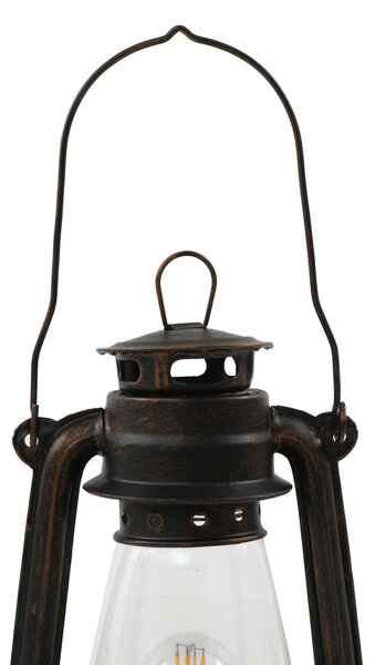 Stolne Lampa Lindby, Raisa, Smeđa / hrđa, Dnevna soba, Metal, Antički