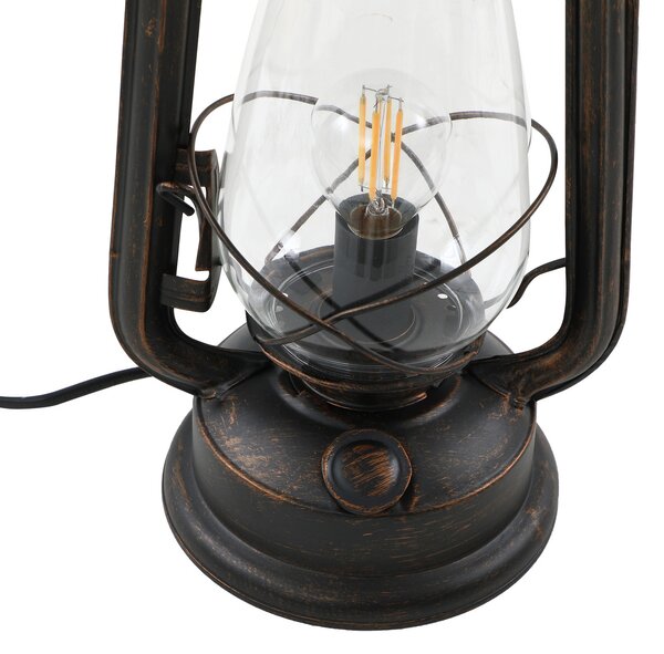 Stolne Lampa Lindby, Raisa, Smeđa / hrđa, Dnevna soba, Metal, Antički