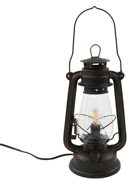 Stolne Lampa Lindby, Raisa, Smeđa / hrđa, Dnevna soba, Metal, Antički
