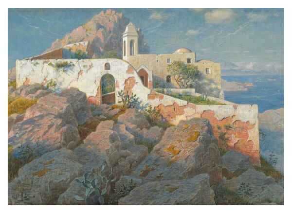 Slika - William Stanley Haseltine, Santa Maria a Cetrella, Anacapri, reprodukcije (70x50 cm)