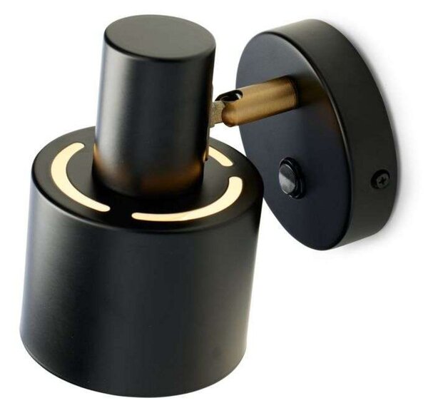 Zidne Svjetiljka Halo Design, Crno, Dnevna soba, Metal