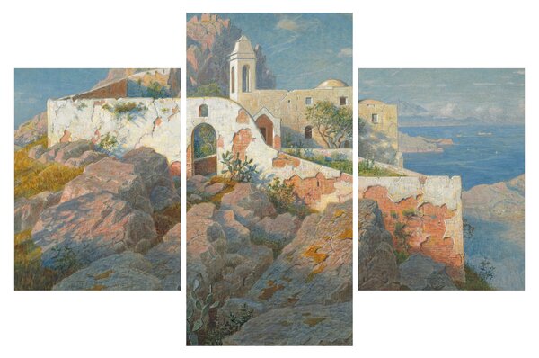 Slika - William Stanley Haseltine, Santa Maria a Cetrella, Anacapri, reprodukcije (90x60 cm)