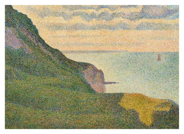 Slika - Georges Seurat, Seascape at Port-en-Bessin, Normandy, reprodukcije (70x50 cm)