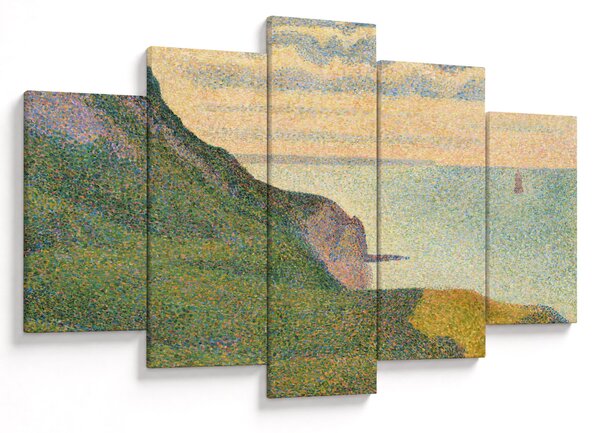 Slika - Georges Seurat, Seascape at Port-en-Bessin, Normandy, reprodukcije (150x105 cm)