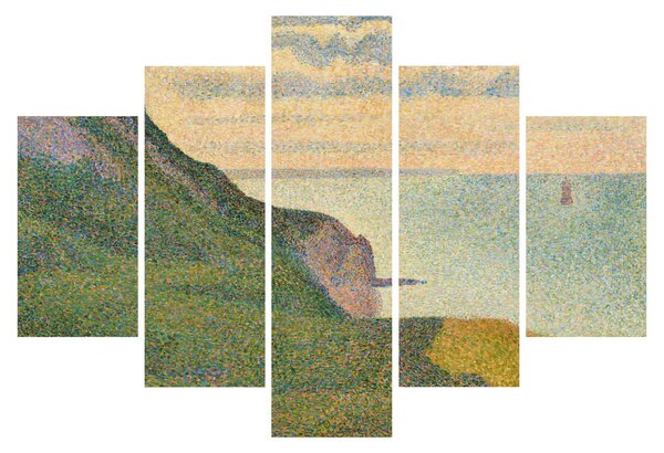 Slika - Georges Seurat, Seascape at Port-en-Bessin, Normandy, reprodukcije (150x105 cm)