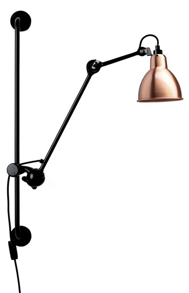 Zidne Svjetiljka DCW, Lampe Gras 210 Round, Crno, Dnevna soba, Metal, Dizajn