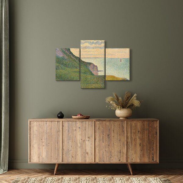 Slika - Georges Seurat, Seascape at Port-en-Bessin, Normandy, reprodukcije (90x60 cm)