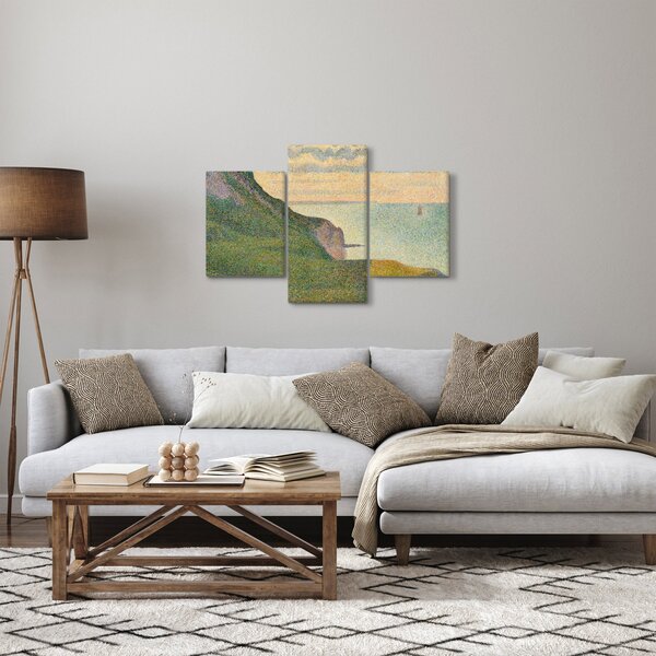 Slika - Georges Seurat, Seascape at Port-en-Bessin, Normandy, reprodukcije (90x60 cm)