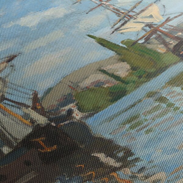 Slika - Claude Monet, Ships Riding on the Seine at Rouen, reprodukcije (70x50 cm)